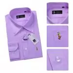 ralph lauren hommes createur chemises manche longue 2019U polo espagne cheval couleur violet